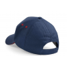 Casquette bleue et rouge